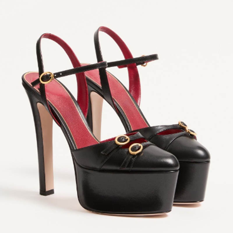 Women Shoes Model - Französischer Luxus-Stil Hochhackige Schuhe mit Dicker
