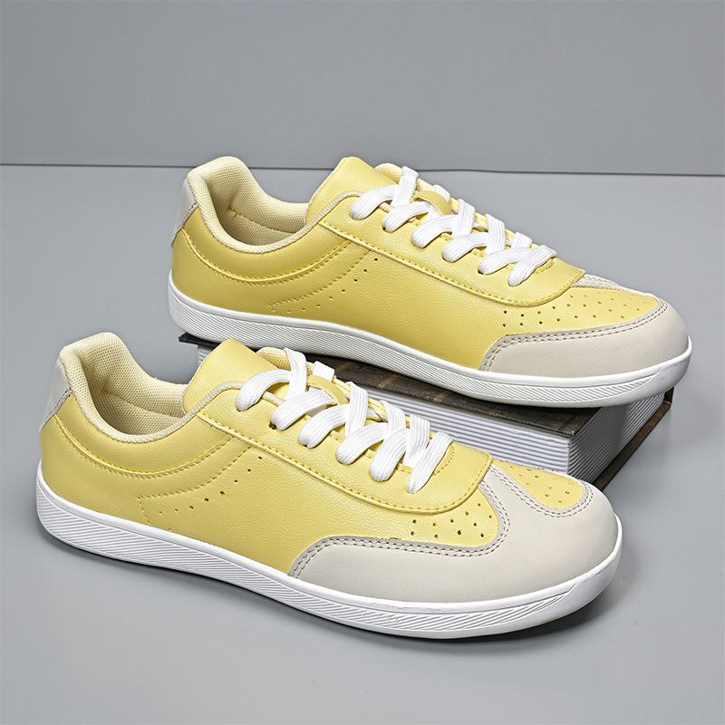 Women Shoes Big W - Modische gelbe Wanderschuhe, Unisex, breite Zehenpartie,