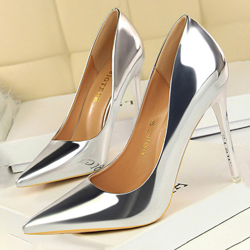 Patent Leather Pump - BIGTREE Schuhe Frau Pumpen Patent Leder