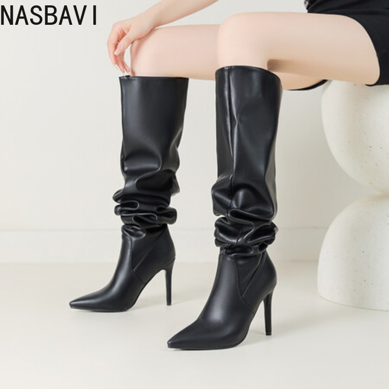 NASBAVI Schwarze Luxus-Designe – Zip Up Boots Short Bewertung und Preis