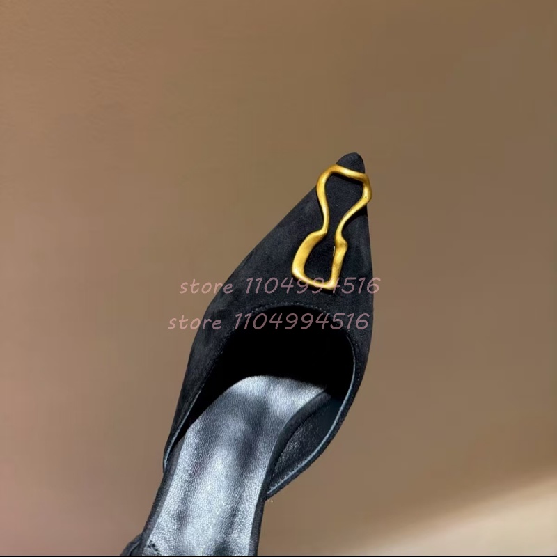 Metall Dekor Schwarz Wildleder – Women Shoes Model Bewertung und Preis