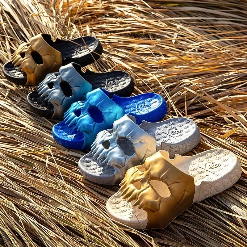 Sommer Männer Schädel Slipper  – Women'S Shoes Cloud Bewertung und Preis